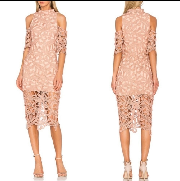 ELLIATT lace cold shoulder midi dress - Picture 3 of 4